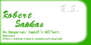 robert sapkas business card